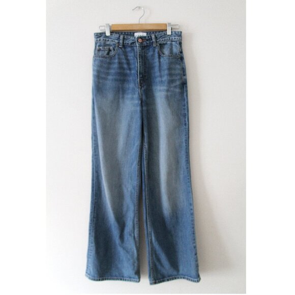 GANNI Magny Wide-Leg High-Rise Jeans 31" / Size 27 / Mid Blue Vintage - Picture 4 of 11